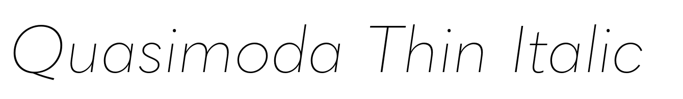 Quasimoda Thin Italic
